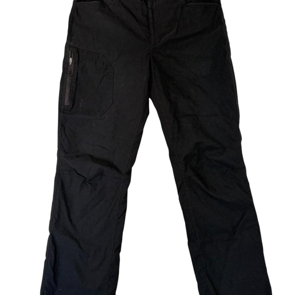 Eddie Bauer Mens Fleece Lined Tech Pants Stretch 34x32 Black Outdoor Performance